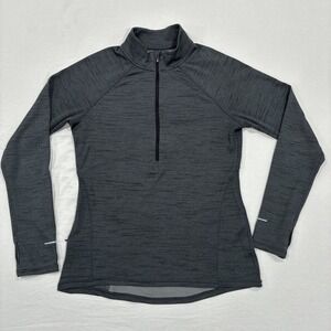 C9 by Champion Grey 1/2 Zip Active Pullover Jacket Women's Medium Thumb Holes